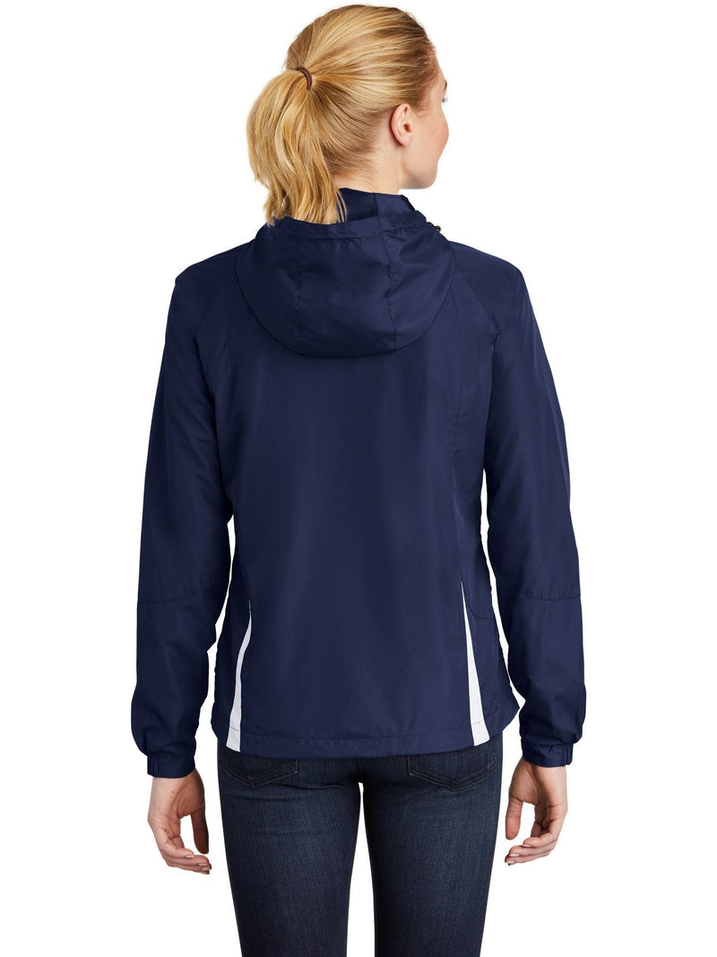 no-logo Sport-Tek Ladies Colorblock Hooded Raglan Jacket-Regular-Sport-Tek-Thread Logic