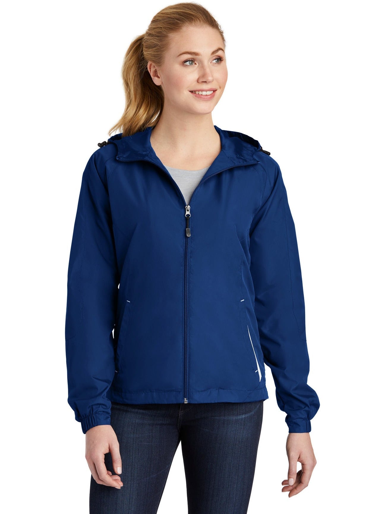  Sport-Tek Ladies Colorblock Hooded Raglan Jacket-Regular-Sport-Tek-True Royal/White-S-Thread Logic