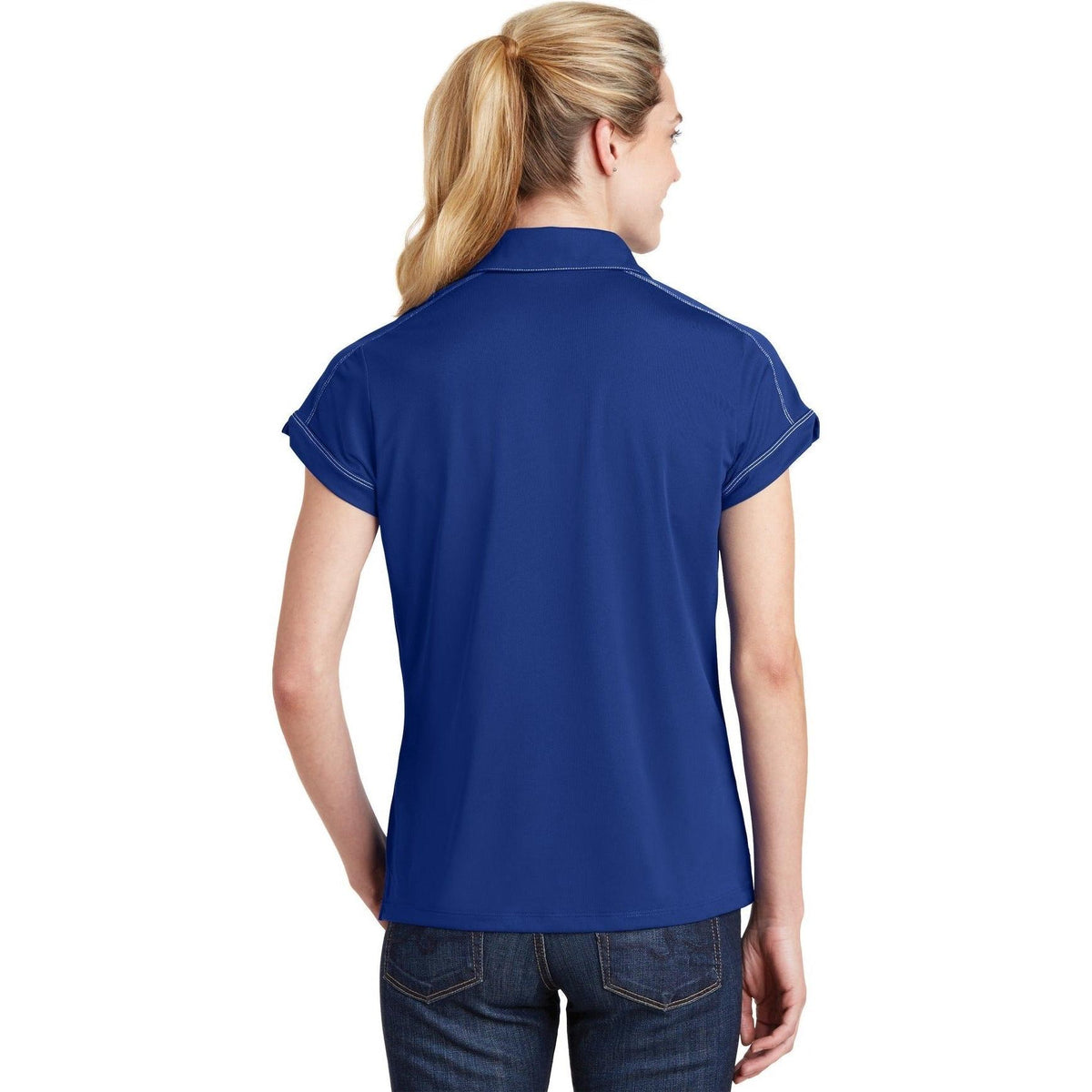 no-logo Sport-Tek Women's Contrast Stitch Polo-Active-Sport-Tek-Thread Logic