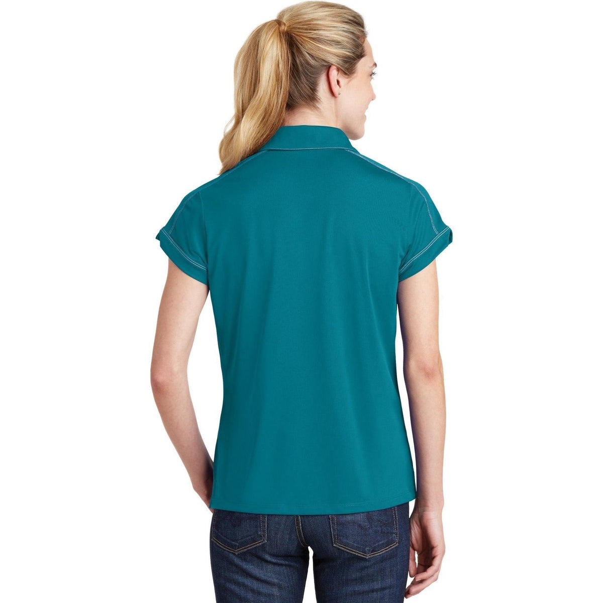 no-logo Sport-Tek Women's Contrast Stitch Polo-Active-Sport-Tek-Thread Logic