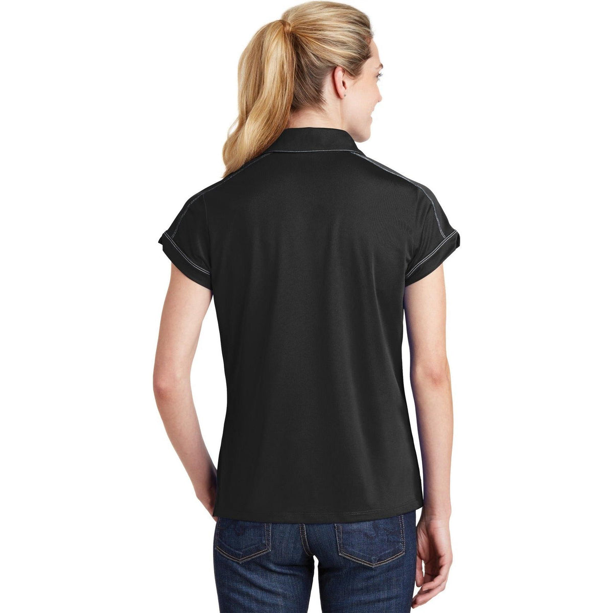 no-logo Sport-Tek Women's Contrast Stitch Polo-Active-Sport-Tek-Thread Logic
