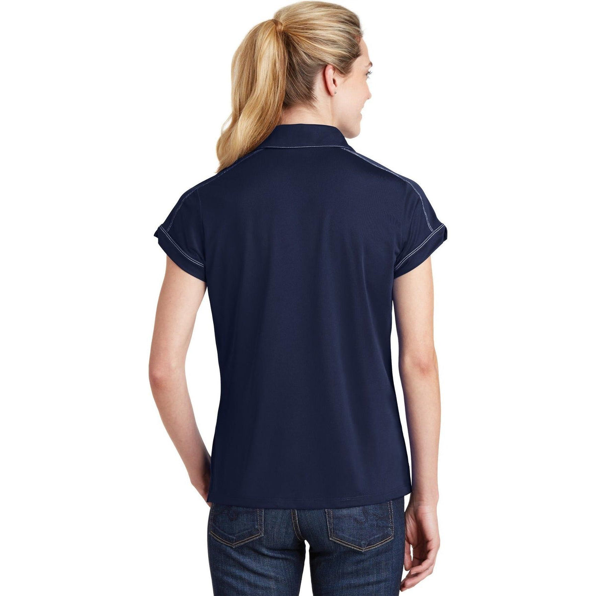 no-logo Sport-Tek Women's Contrast Stitch Polo-Active-Sport-Tek-Thread Logic