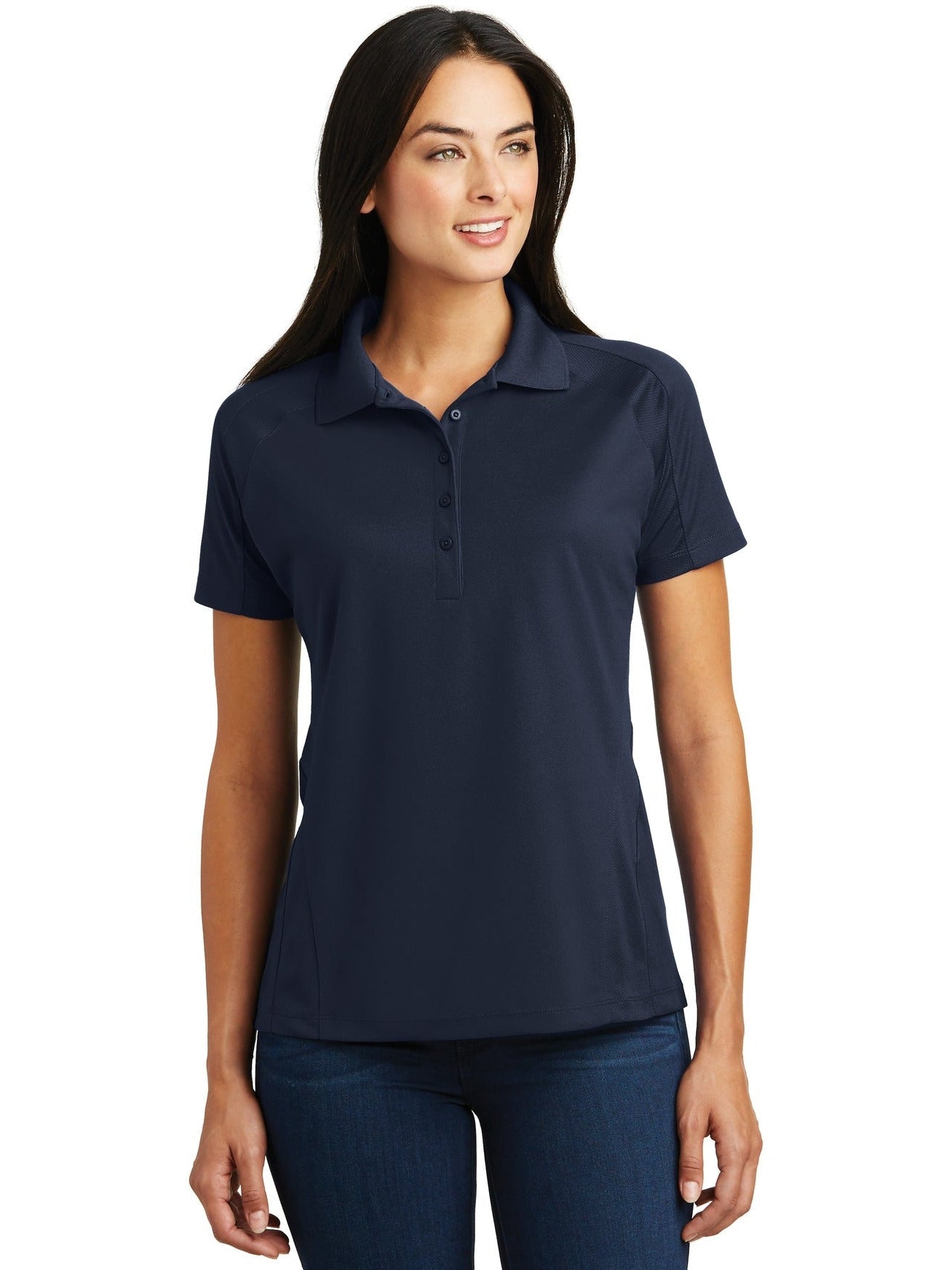  Sport-Tek Ladies Dri-Mesh Pro Polo-Regular-Sport-Tek-Navy-S-Thread Logic