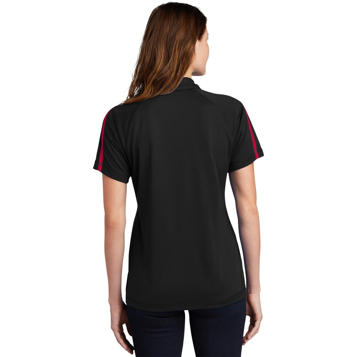 no-logo Sport-Tek Women's Micro-Mesh Colorblock Polo-Regular-Sport-Tek-Thread Logic