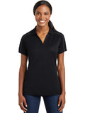  Sport-Tek Ladies Micropique Sport-Wick Piped Polo-Regular-Sport-Tek-Black/Iron Grey-S-Thread Logic