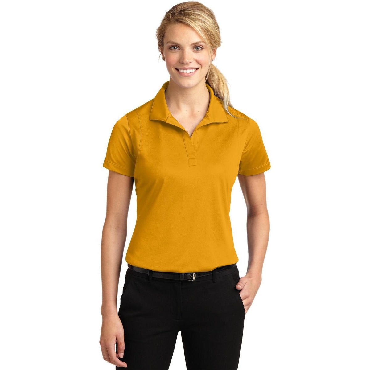 no-logo Sport-Tek Women's Micropique Sport-Wick Polo-Regular-Sport-Tek-Gold-S-Thread Logic