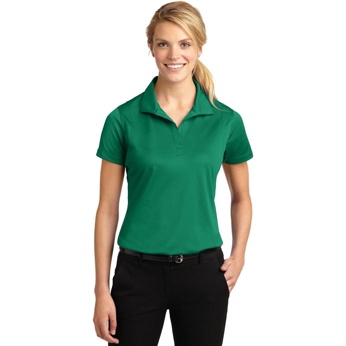 no-logo Sport-Tek Women's Micropique Sport-Wick Polo-Regular-Sport-Tek-Kelly Green-S-Thread Logic