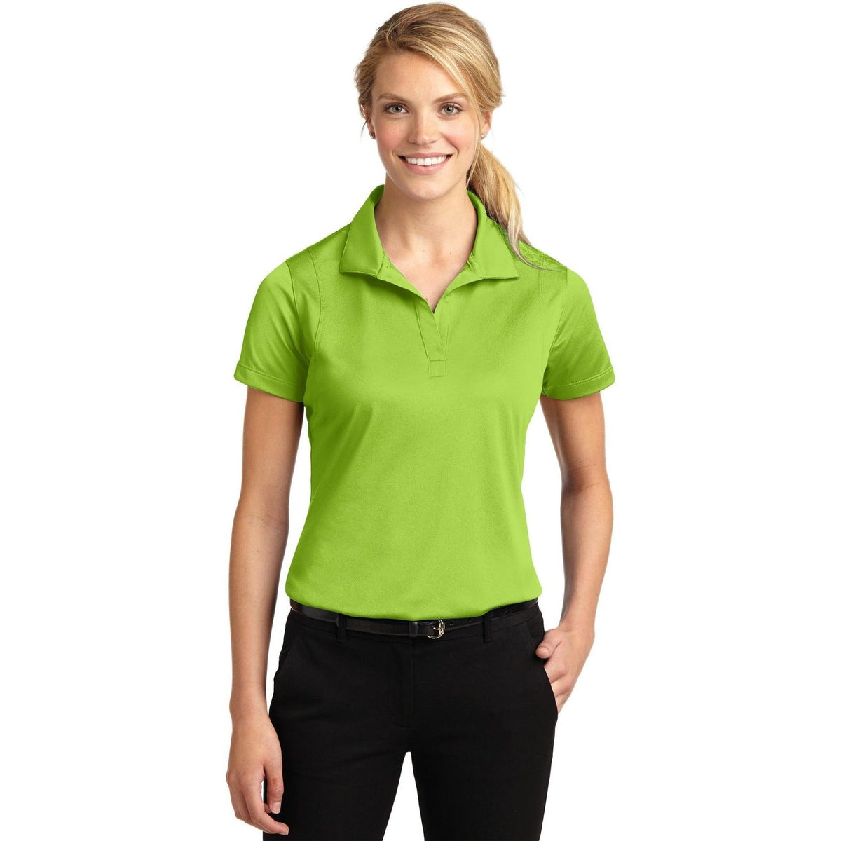 no-logo Sport-Tek Women's Micropique Sport-Wick Polo-Regular-Sport-Tek-Lime Shock-S-Thread Logic