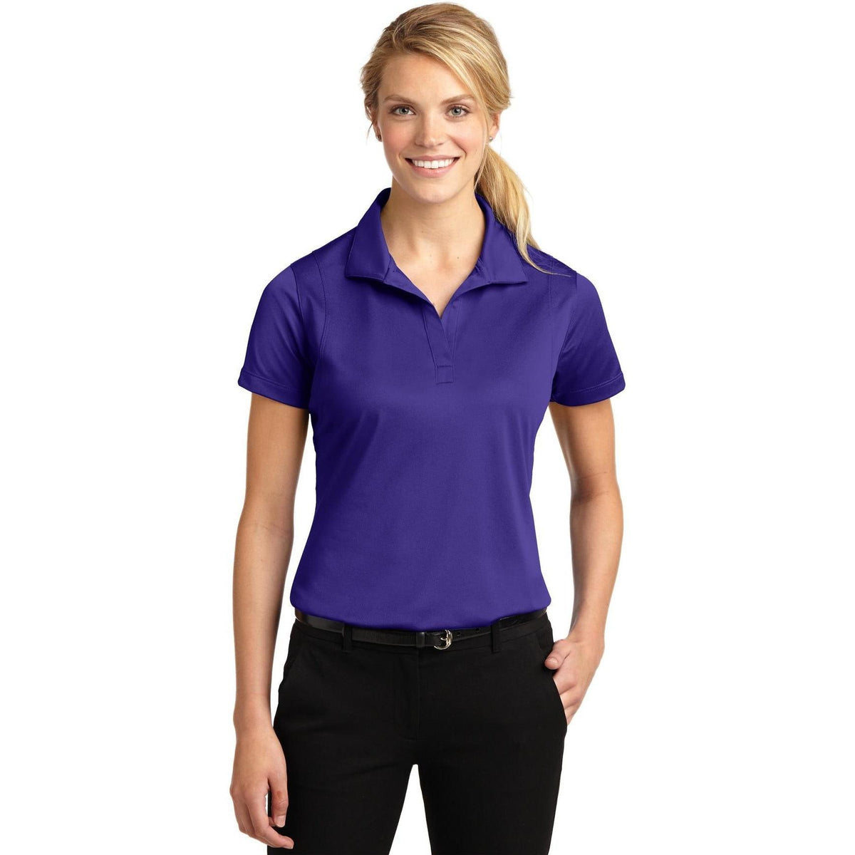 no-logo Sport-Tek Women's Micropique Sport-Wick Polo-Regular-Sport-Tek-Purple-S-Thread Logic