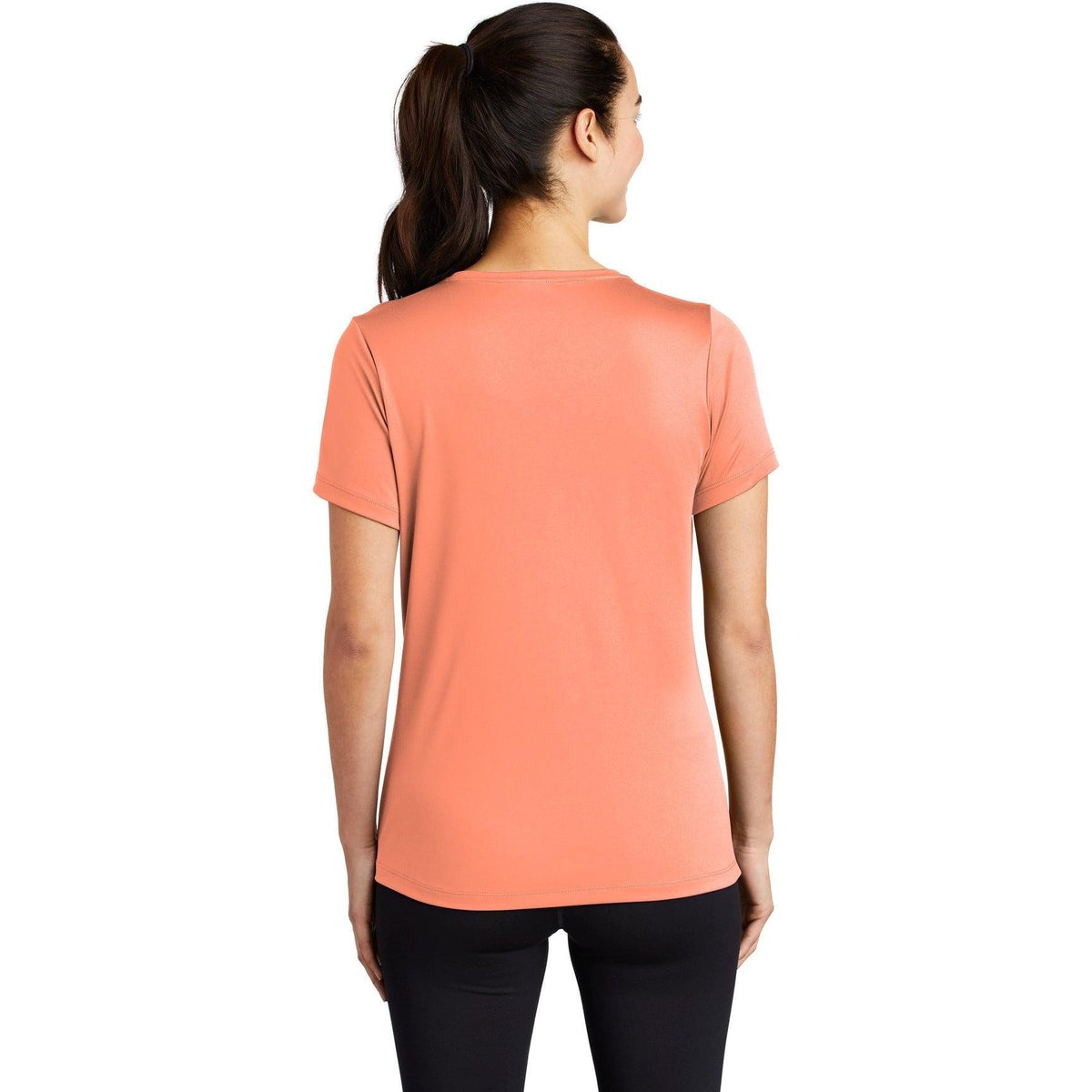 no-logo Sport-Tek Ladies Posi-Uv Pro Scoop Neck Tee-Active-Sport-Tek-Thread Logic