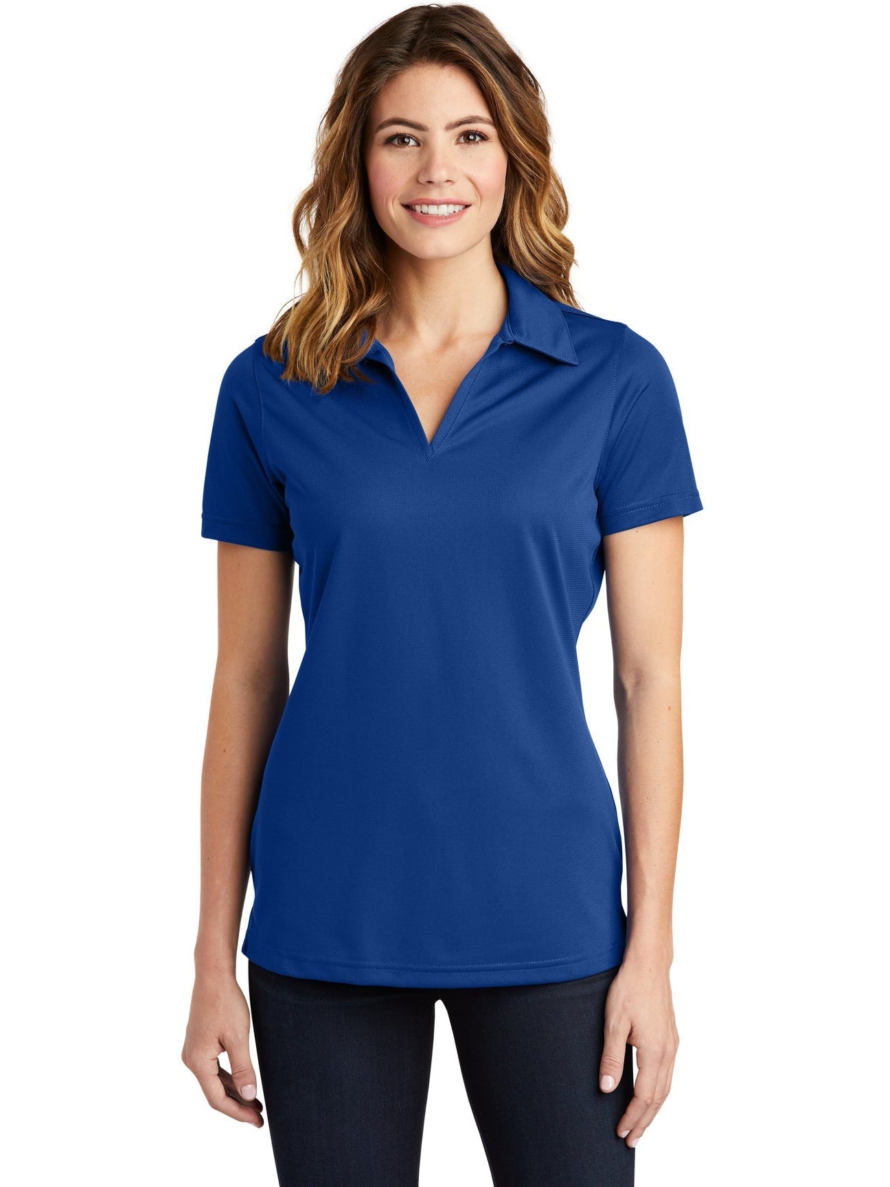  Sport-Tek Ladies PosiCharge Active Textured Polo-Regular-Sport-Tek-True Royal-S-Thread Logic