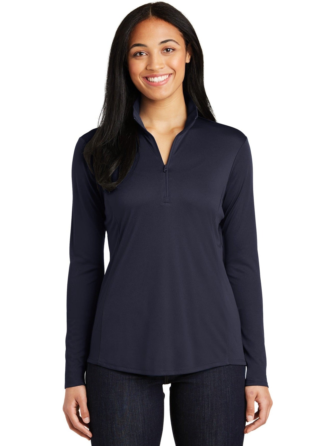  Sport-Tek Ladies PosiCharge Competitor 1/4-Zip Pullover-Regular-Sport-Tek-True Navy-XS-Thread Logic