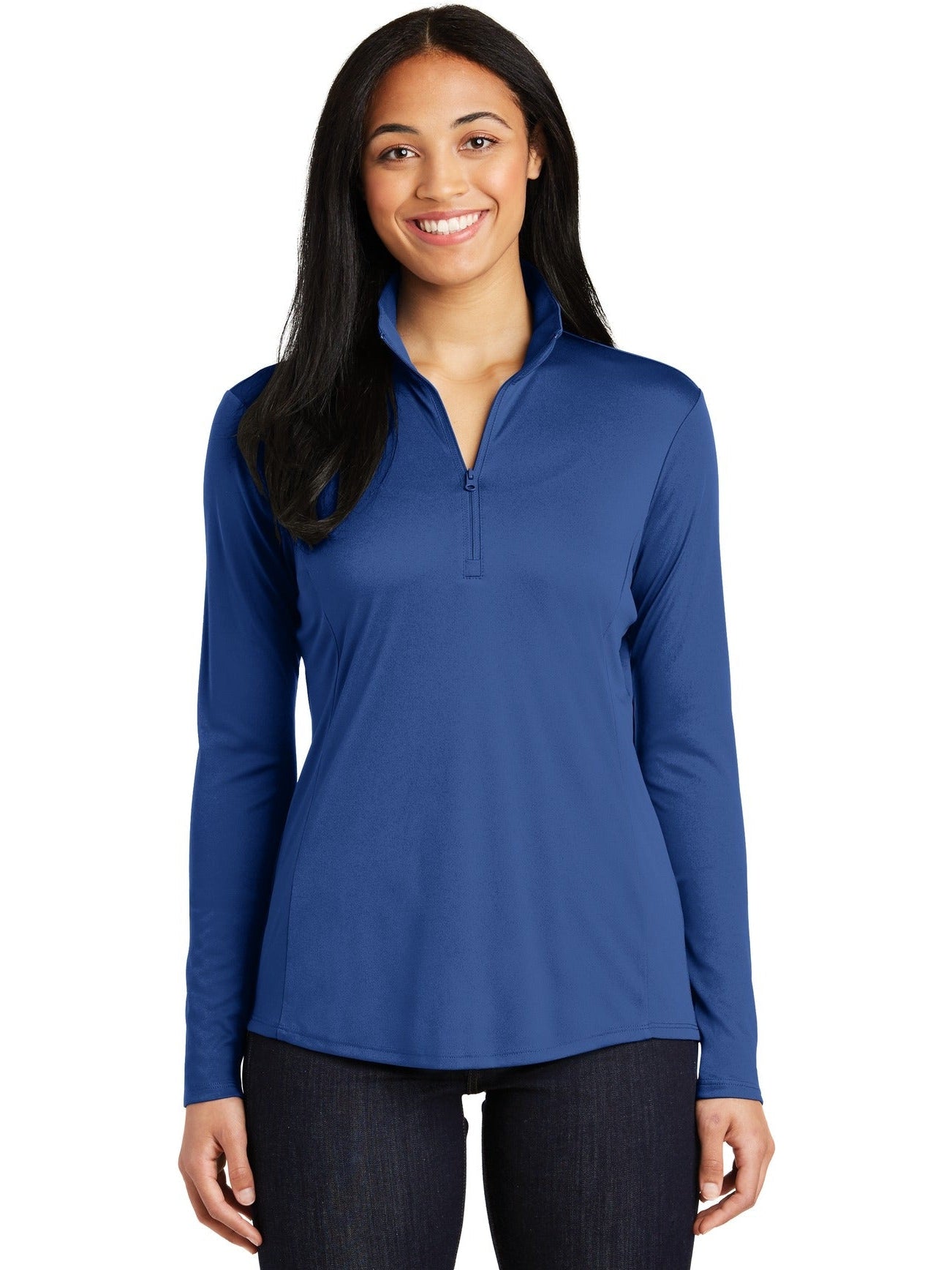 Sport-Tek Ladies PosiCharge Competitor 1/4-Zip Pullover-Regular-Sport-Tek-True Royal-XS-Thread Logic