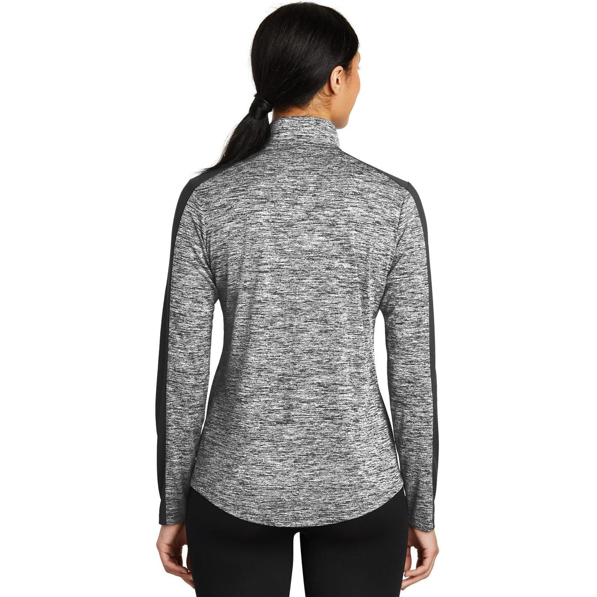 no-logo Sport-Tek Women's PosiCharge Electric Heather Colorblock 1/4-Zip Pullover-Quarter Zips-Sport-Tek-Thread Logic