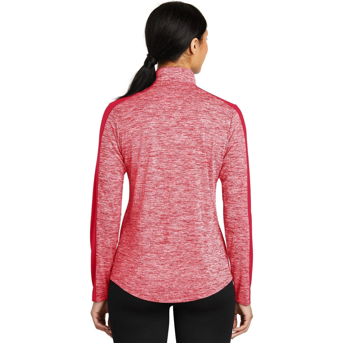 no-logo Sport-Tek Women's PosiCharge Electric Heather Colorblock 1/4-Zip Pullover-Quarter Zips-Sport-Tek-Thread Logic