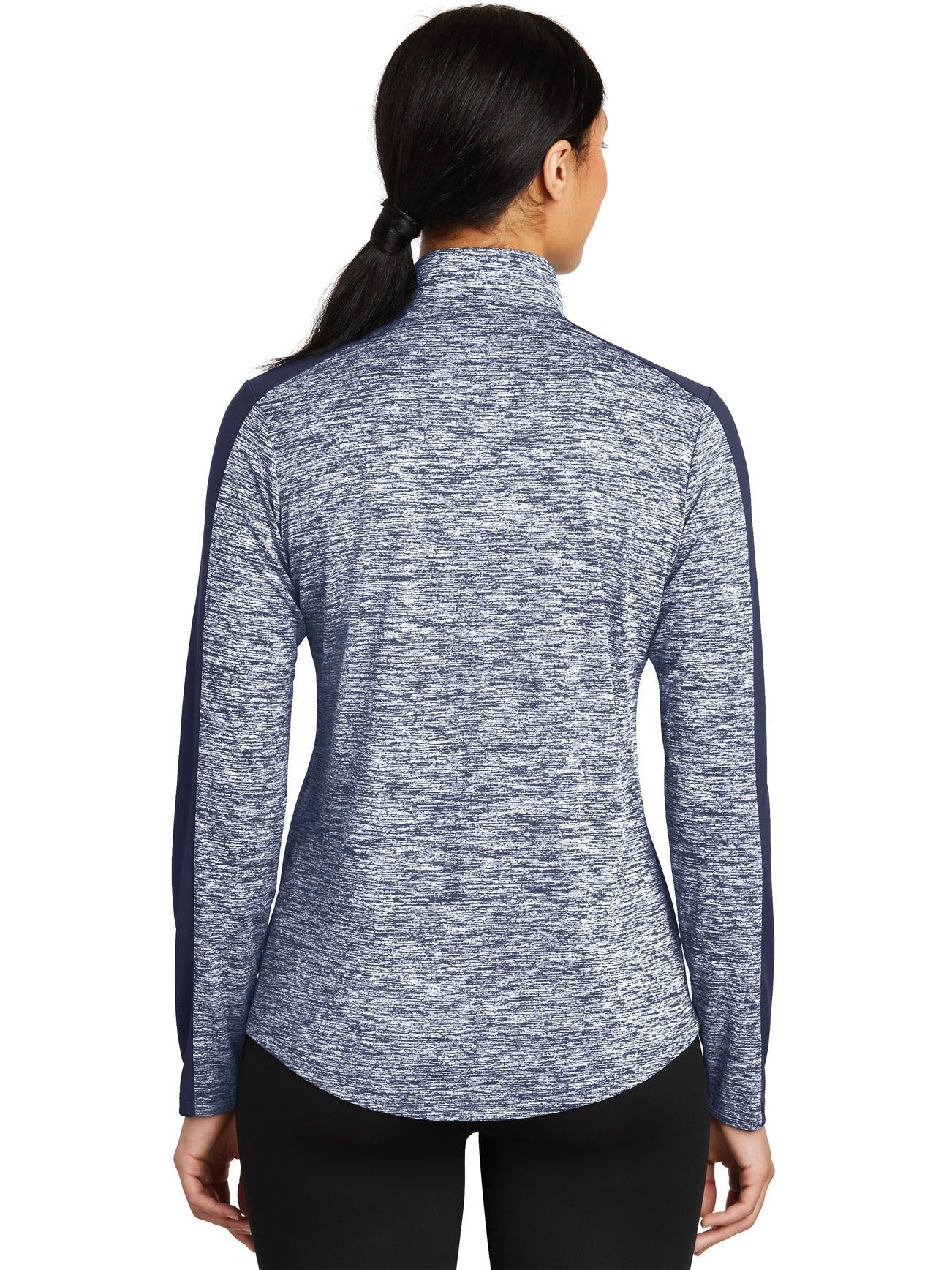 no-logo Sport-Tek Ladies PosiCharge Electric Heather Colorblock 1/4-Zip Pullover-Regular-Sport-Tek-Thread Logic