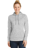  Sport-Tek Ladies PosiCharge Electric Heather Fleece Hooded Pullover-Active-Sport-Tek-Silver Electric-XS-Thread Logic
