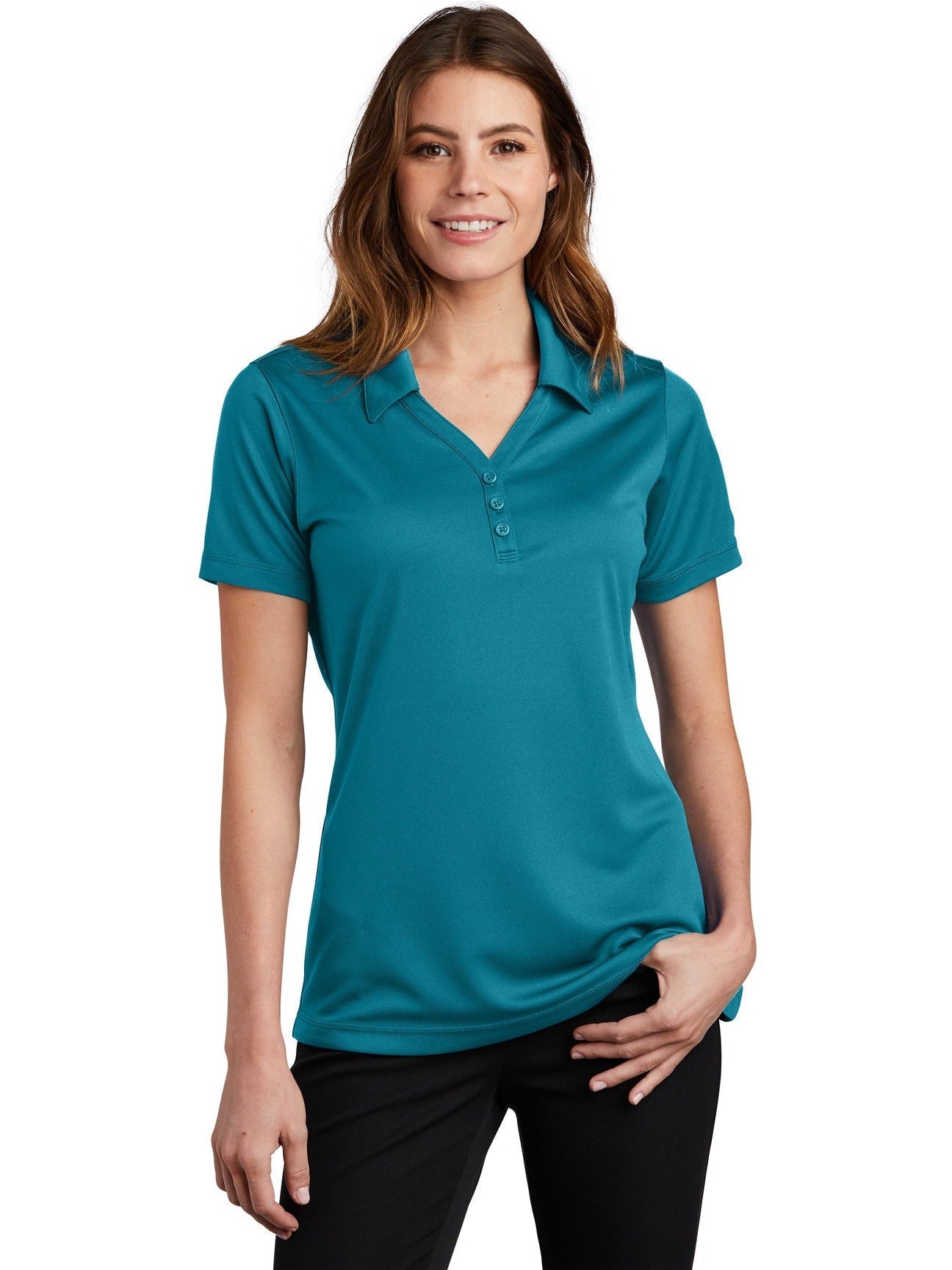  Sport-Tek Ladies PosiCharge Micro-Mesh Polo-Regular-Sport-Tek-Blue Wake-S-Thread Logic