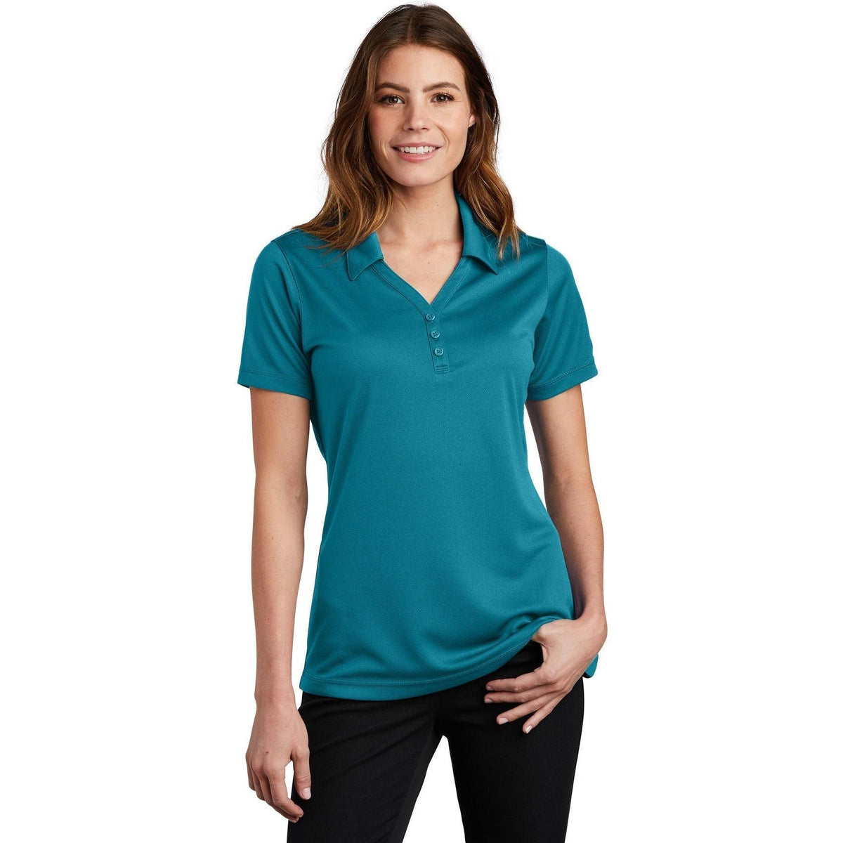 no-logo  Sport-Tek Ladies PosiCharge Micro-Mesh Polo-Regular-Sport-Tek-Blue Wake-S-Thread Logic
