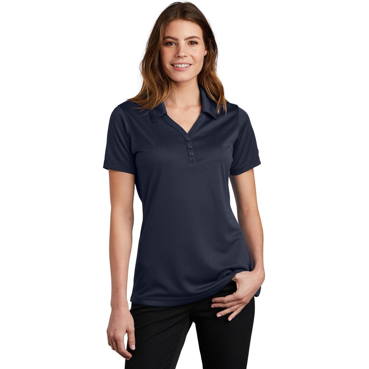 no-logo  Sport-Tek Ladies PosiCharge Micro-Mesh Polo-Regular-Sport-Tek-True Navy-S-Thread Logic