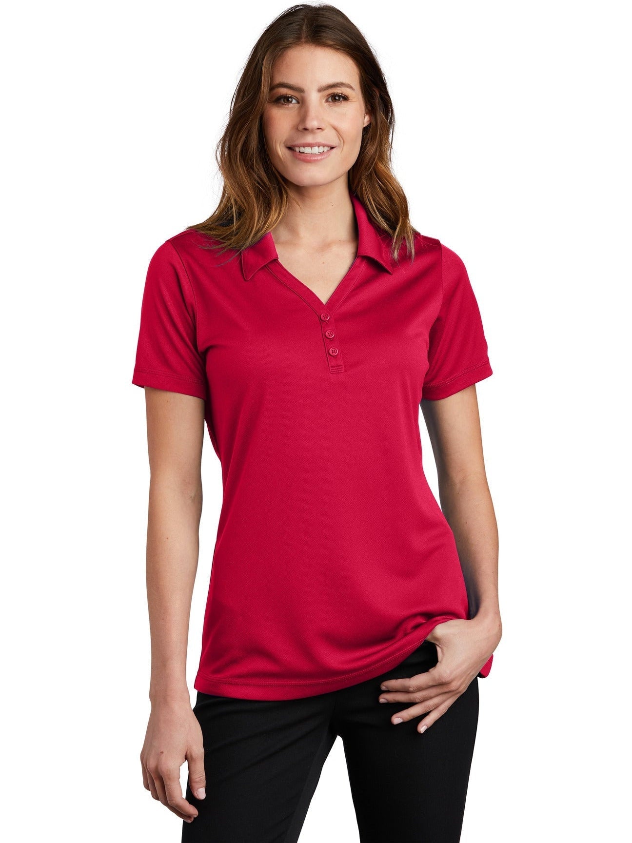  Sport-Tek Ladies PosiCharge Micro-Mesh Polo-Regular-Sport-Tek-True Red-S-Thread Logic