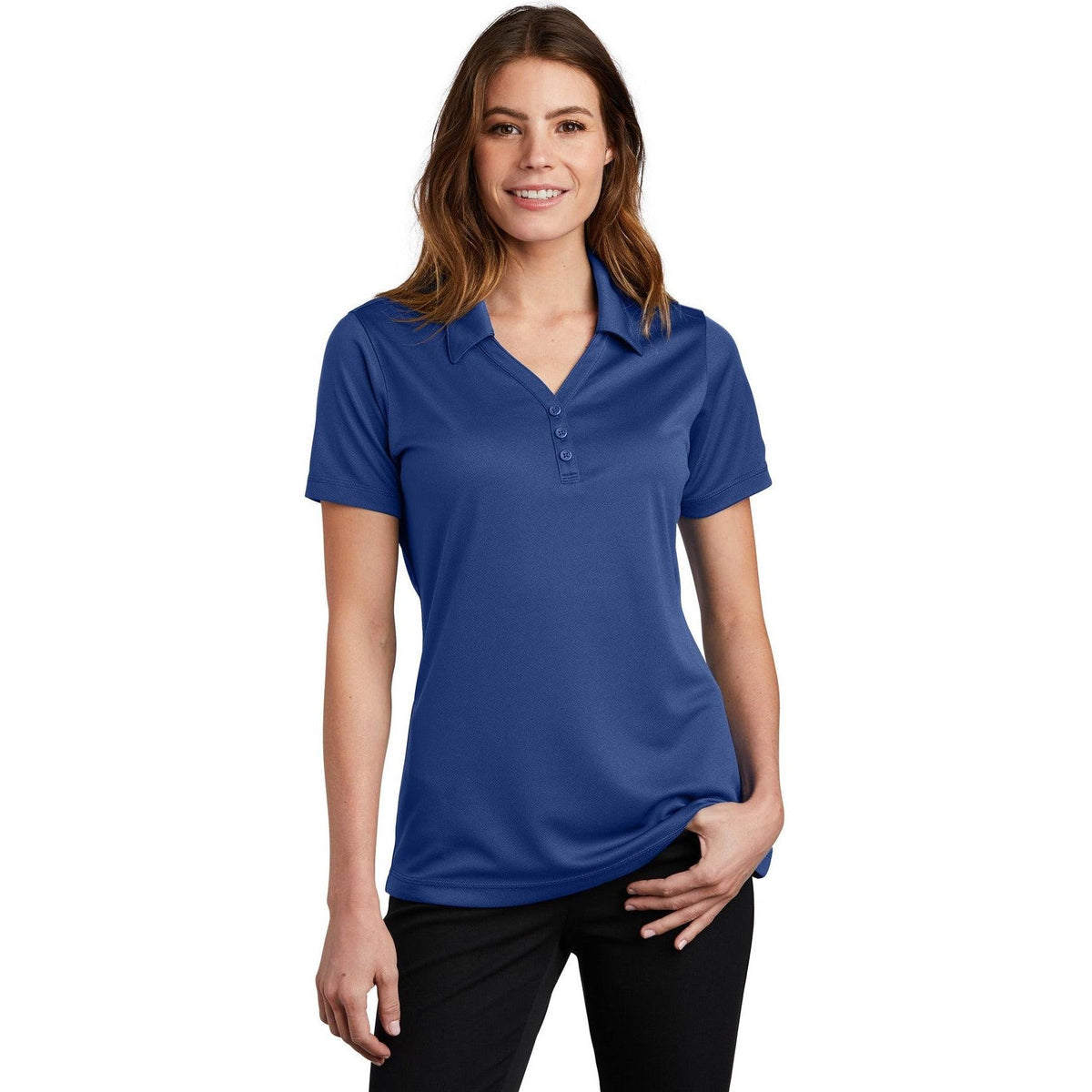 no-logo  Sport-Tek Ladies PosiCharge Micro-Mesh Polo-Regular-Sport-Tek-True Royal-S-Thread Logic
