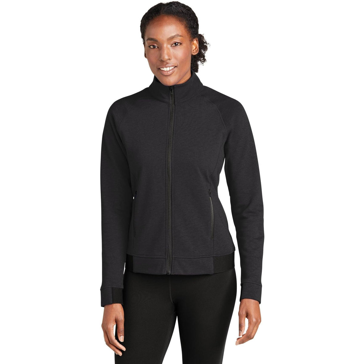 no-logo  Sport-Tek Ladies PosiCharge Strive Full-Zip-Regular-Sport-Tek-Black-XS-Thread Logic