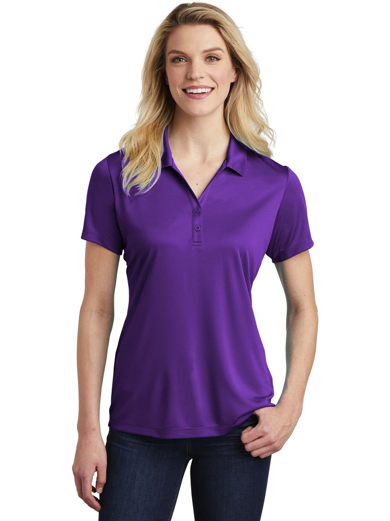  Sport-Tek Ladies Posicharge Competitor Polo-Regular-Sport-Tek-Purple-S-Thread Logic