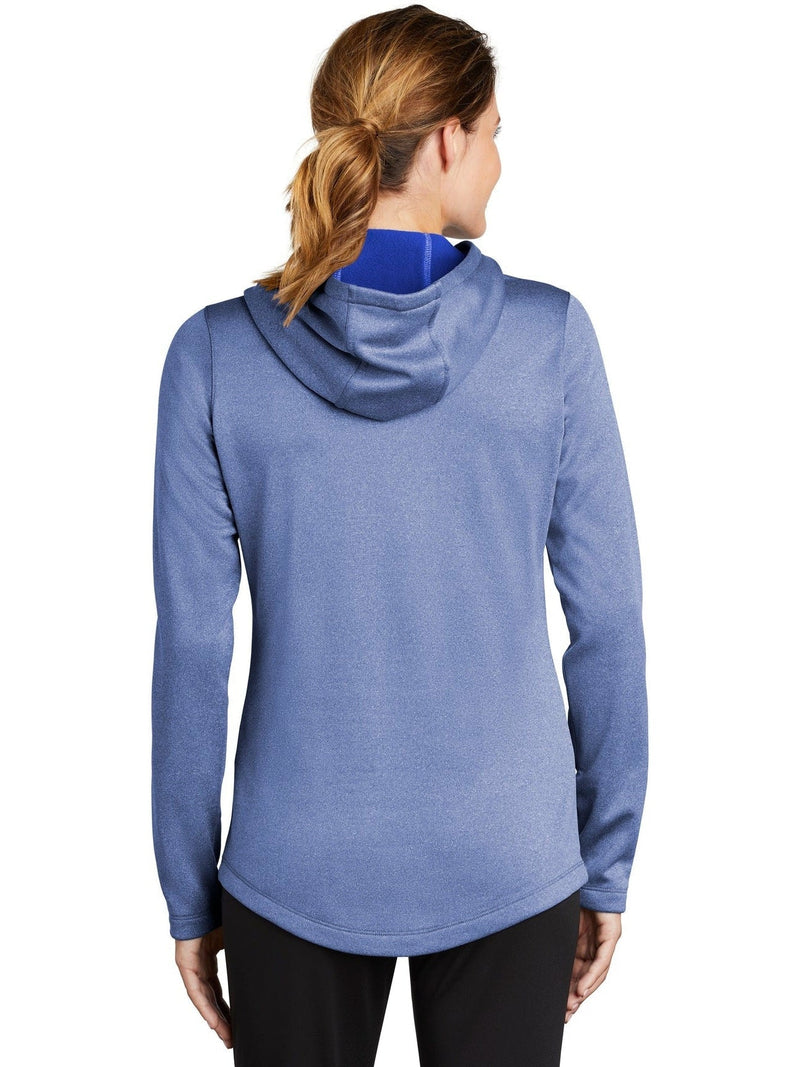 no-logo Sport-Tek Ladies Posicharge Sport-Wick Heather Fleece Hooded Pullover-Regular-Sport-Tek-Thread Logic