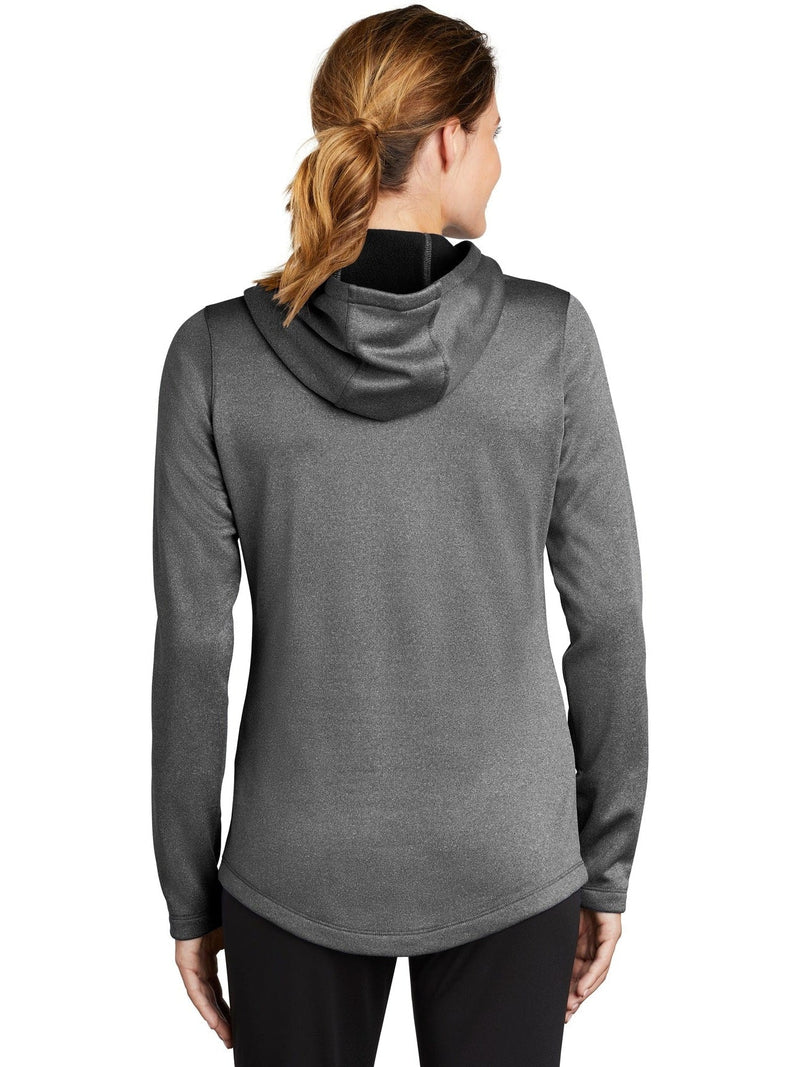 no-logo Sport-Tek Ladies Posicharge Sport-Wick Heather Fleece Hooded Pullover-Regular-Sport-Tek-Thread Logic