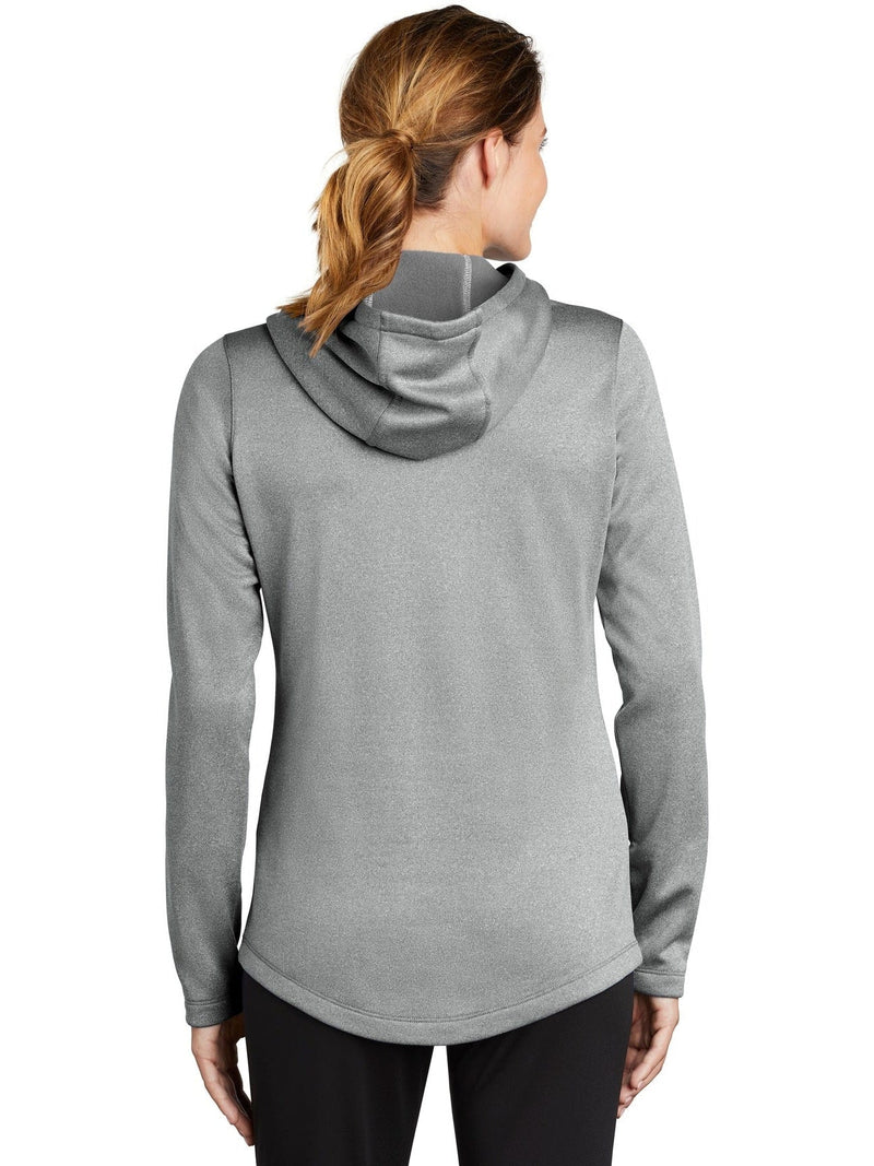 no-logo Sport-Tek Ladies Posicharge Sport-Wick Heather Fleece Hooded Pullover-Regular-Sport-Tek-Thread Logic