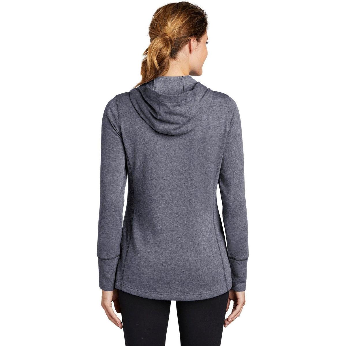 no-logo Sport-Tek Ladies Posicharge Tri-Blend Wicking Fleece Hooded Pullover-Regular-Sport-Tek-Thread Logic