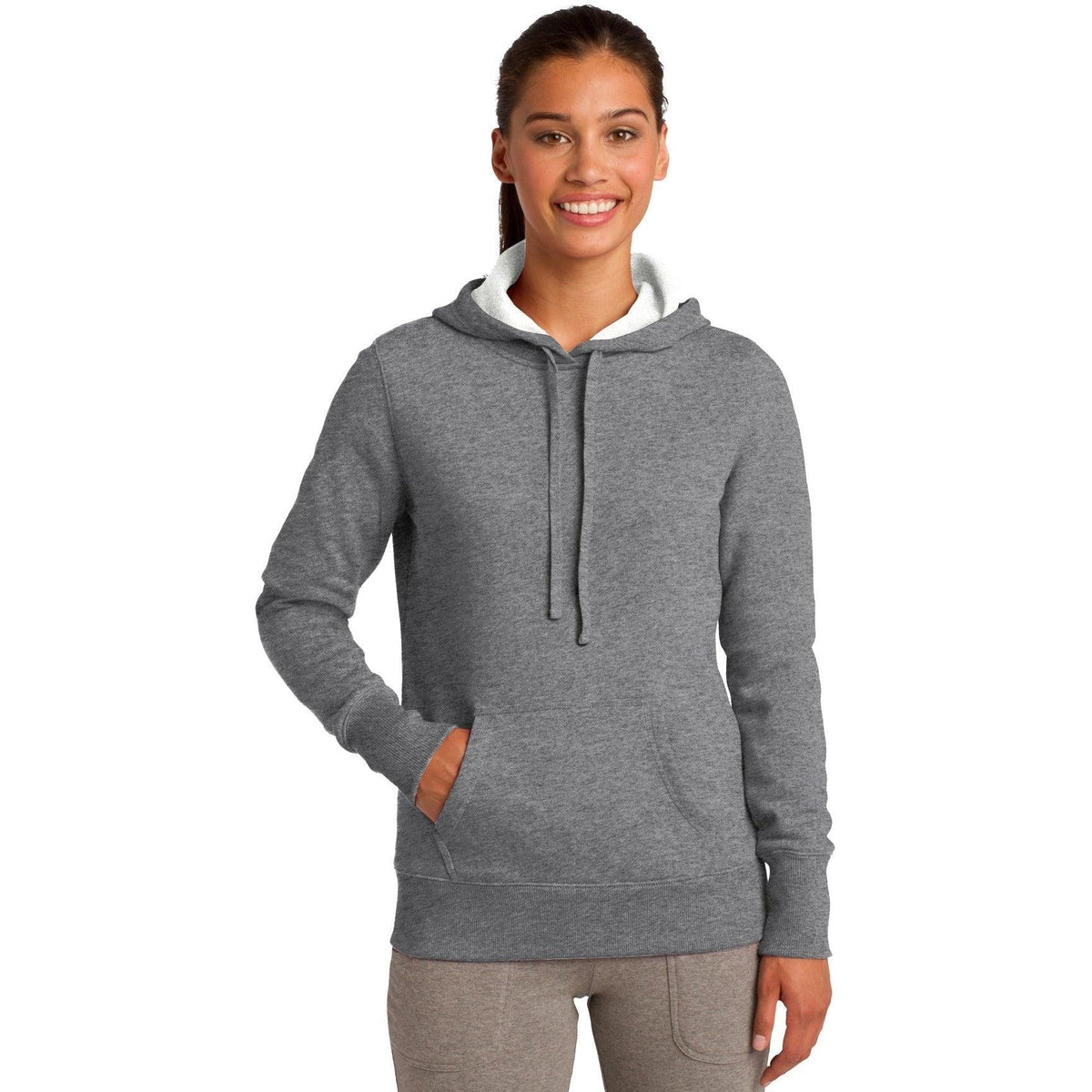 no-logo Sport-Tek Women's Pullover Hooded Sweatshirt-Hoodies-Sport-Tek-Vintage Heather-XS-Thread Logic