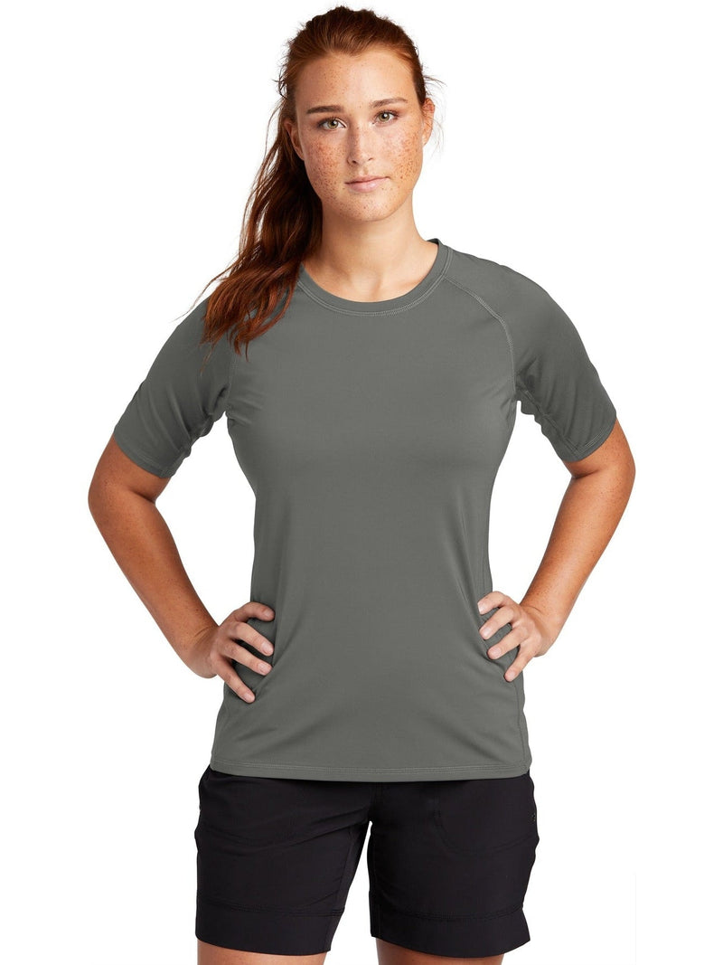  Sport-Tek Ladies Rashguard Tee-Regular-Sport-Tek-Dark Smoke Grey-S-Thread Logic