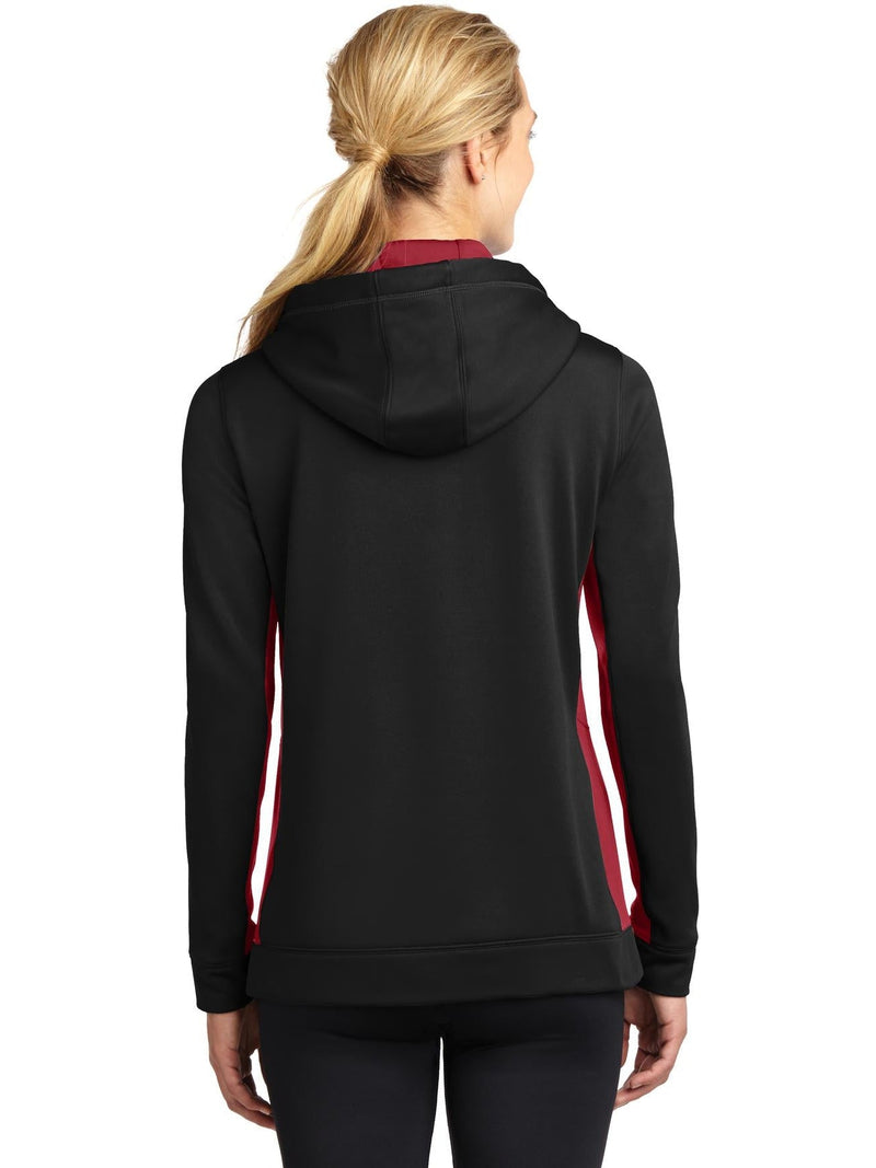 no-logo Sport-Tek Ladies Sport-Wick Fleece Colorblock Hooded-Regular-Sport-Tek-Thread Logic