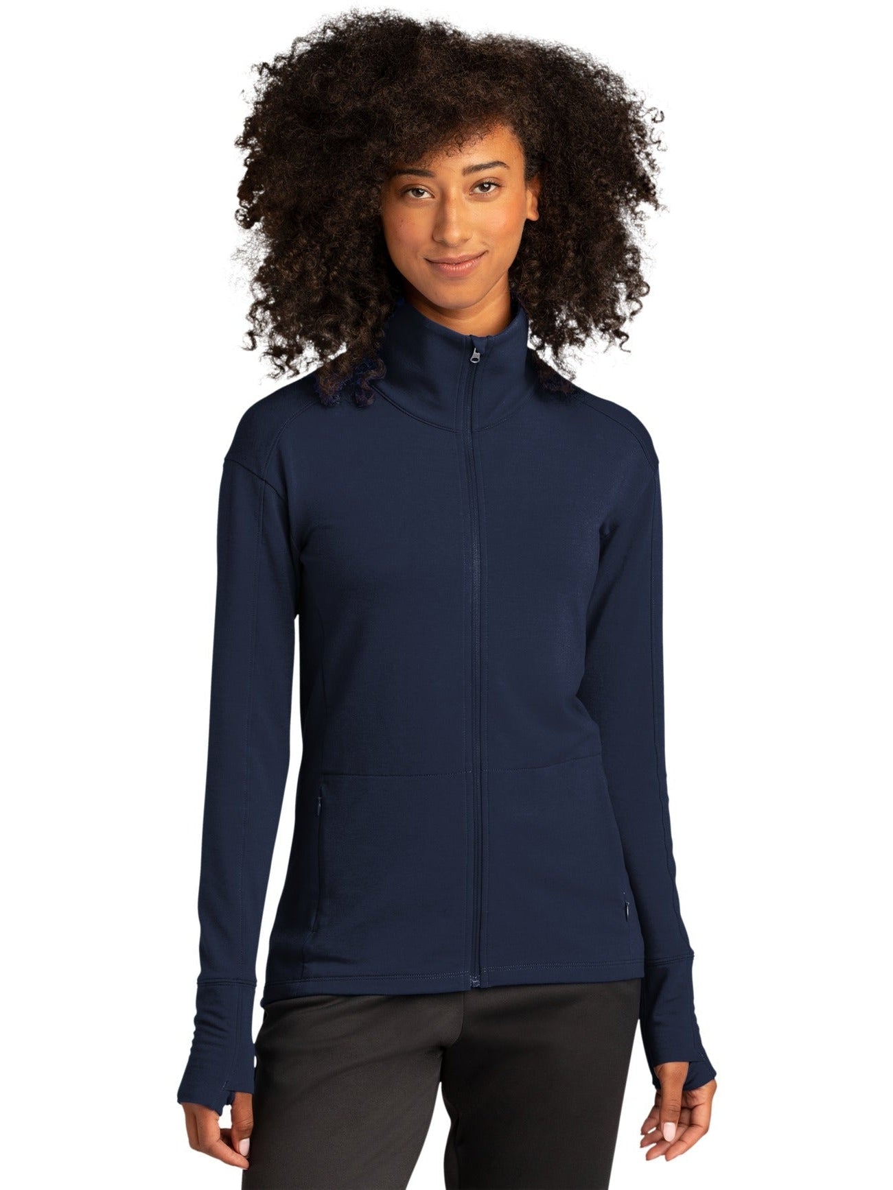  Sport-Tek Ladies Sport-Wick Flex Fleece Full-Zip-Regular-Sport-Tek-True Navy-S-Thread Logic