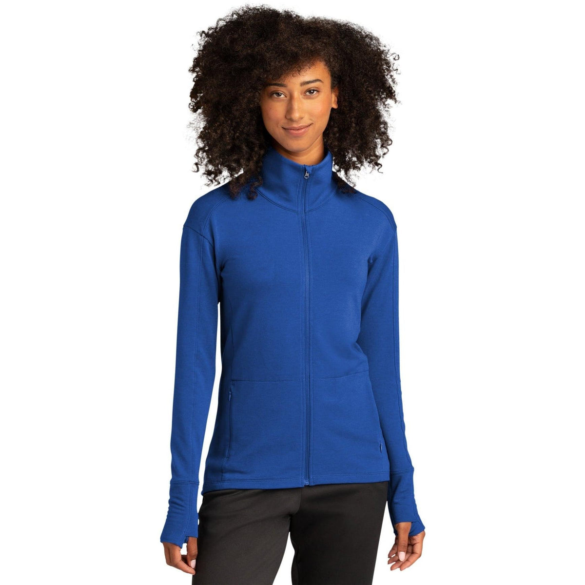 no-logo  Sport-Tek Ladies Sport-Wick Flex Fleece Full-Zip-Regular-Sport-Tek-True Royal-S-Thread Logic