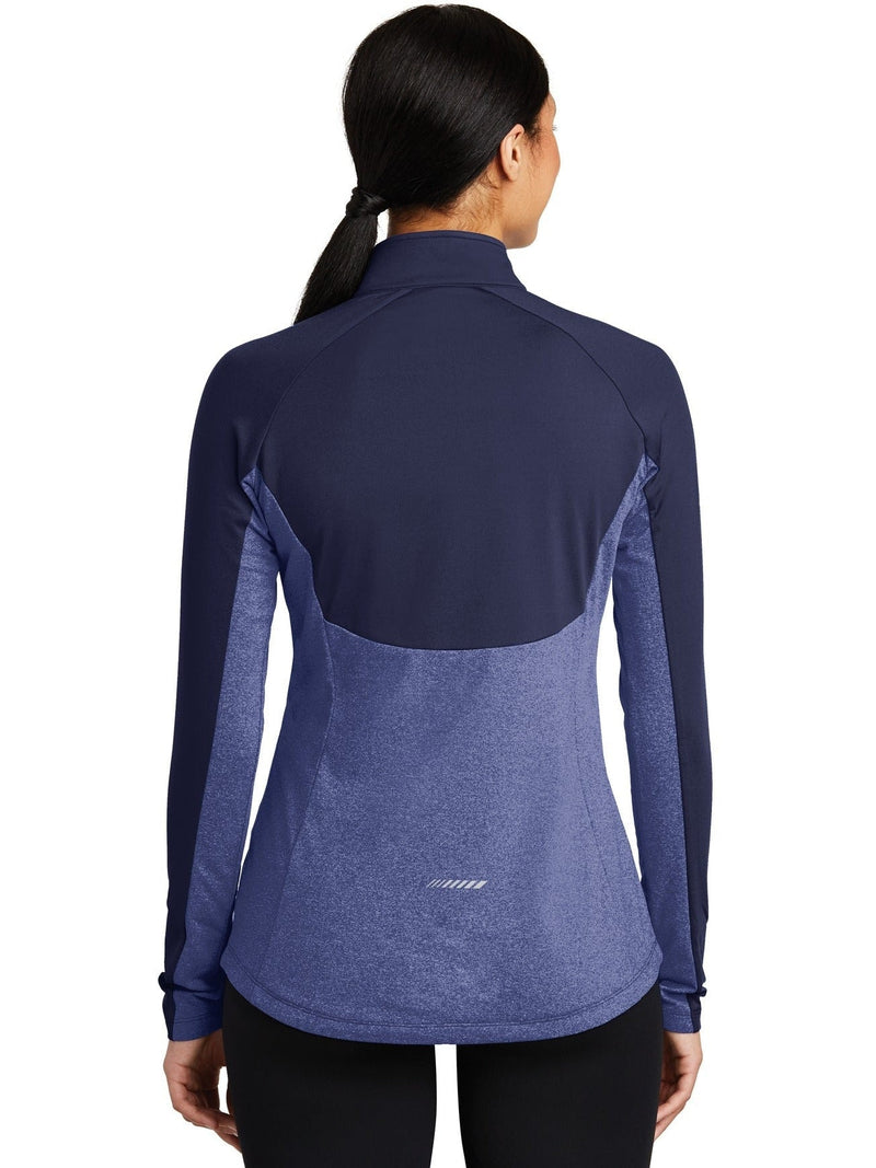 no-logo Sport-Tek Ladies Sport-Wick Stretch Contrast 1/2-Zip Pullover-Regular-Sport-Tek-Thread Logic