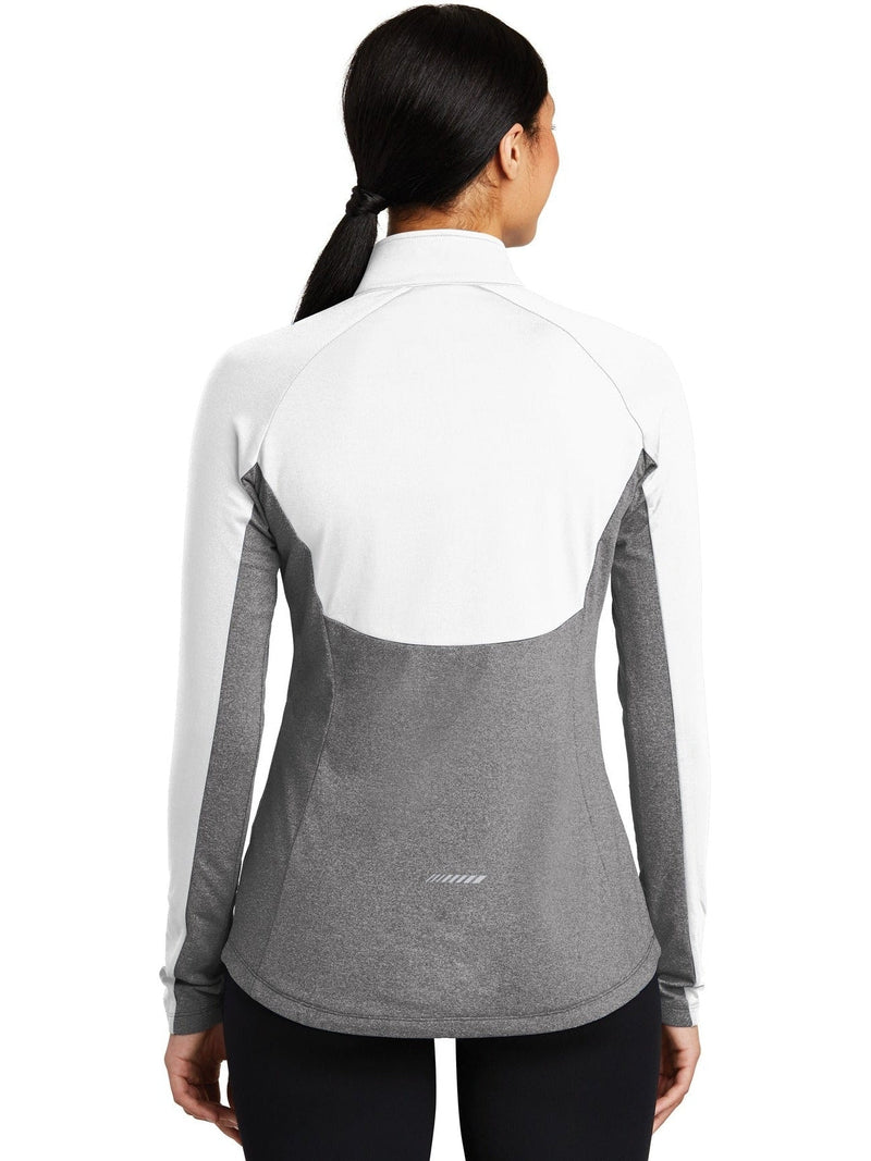 no-logo Sport-Tek Ladies Sport-Wick Stretch Contrast 1/2-Zip Pullover-Regular-Sport-Tek-Thread Logic