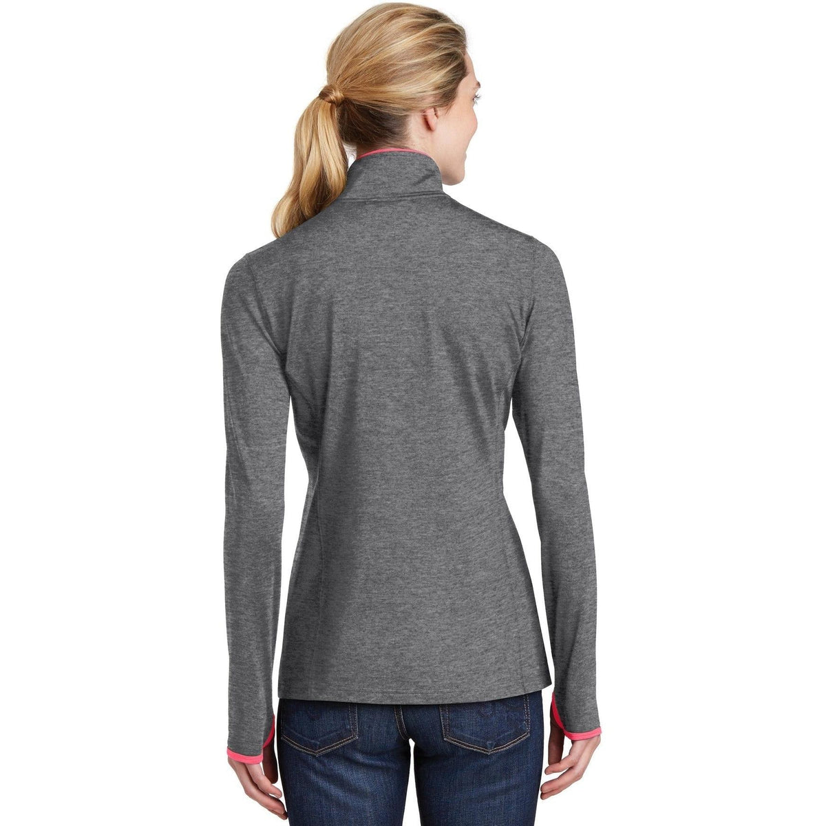 no-logo Sport-Tek Ladies Sport-Wick Stretch Contrast Full-Zip Jacket-Regular-Sport-Tek-Thread Logic