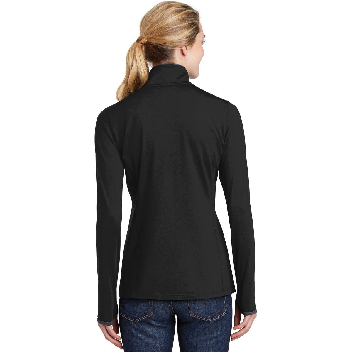 no-logo Sport-Tek Ladies Sport-Wick Stretch Contrast Full-Zip Jacket-Regular-Sport-Tek-Thread Logic