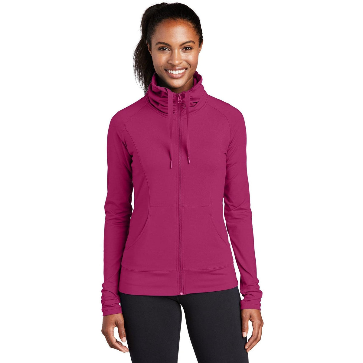 no-logo Sport-Tek Women's Sport-Wick Stretch Full-Zip-Full Zips-Sport-Tek-Thread Logic