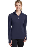  Sport-Tek Ladies Sport-Wick Textured 1/4-Zip Pullover-Regular-Sport-Tek-True Navy-S-Thread Logic