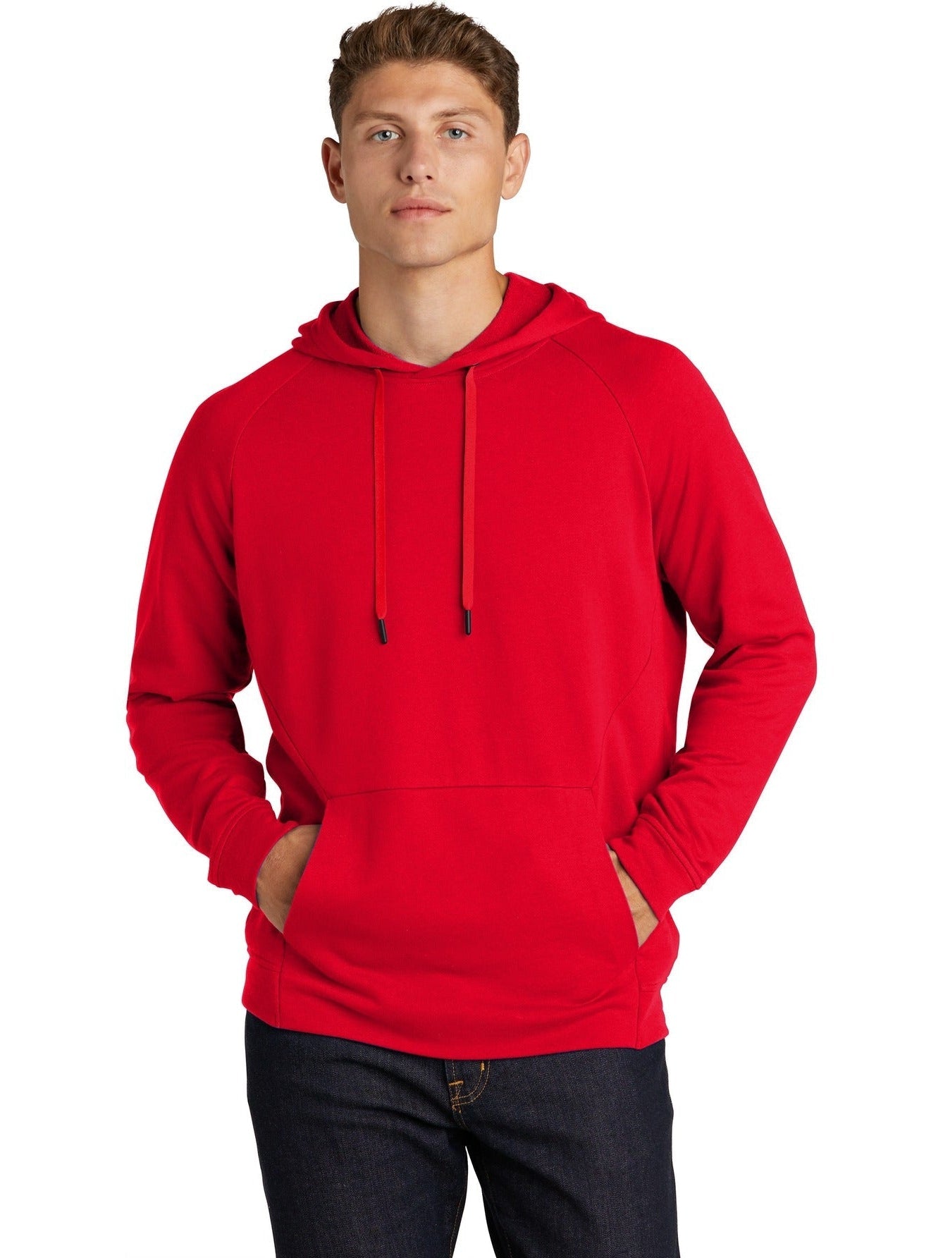  Sport-Tek Lightweight French Terry Pullover Hoodie-Regular-Sport-Tek-True Red-S-Thread Logic