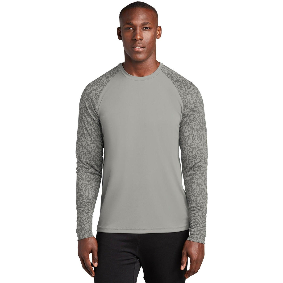 no-logo  Sport-Tek Long Sleeve Digi Camo Tee-Regular-Sport-Tek-Grey Concrete-S-Thread Logic