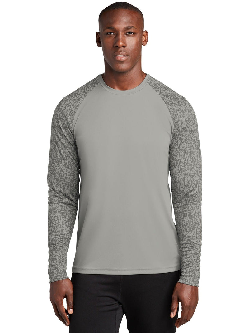  Sport-Tek Long Sleeve Digi Camo Tee-Regular-Sport-Tek-Grey Concrete-S-Thread Logic