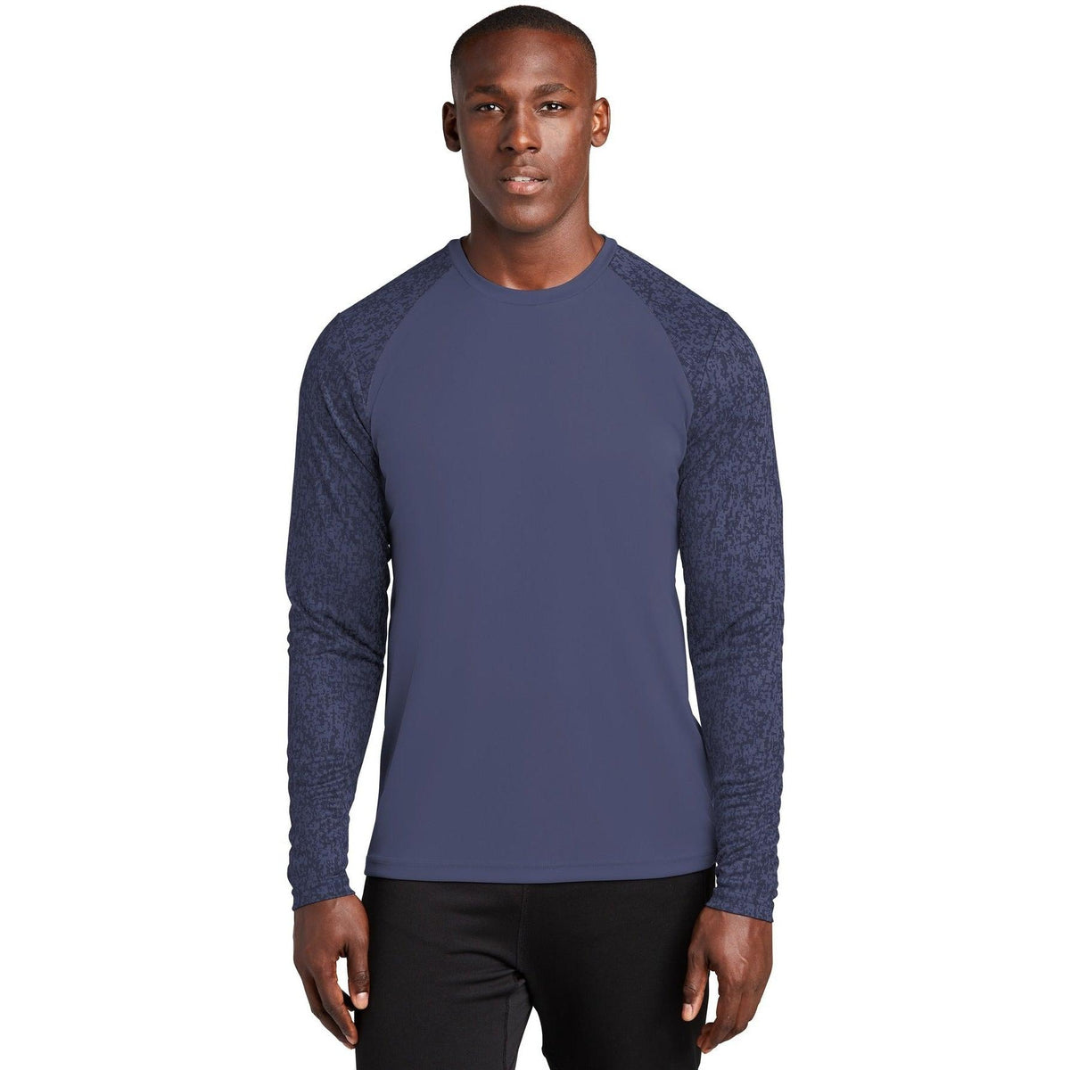 no-logo  Sport-Tek Long Sleeve Digi Camo Tee-Regular-Sport-Tek-True Navy-S-Thread Logic