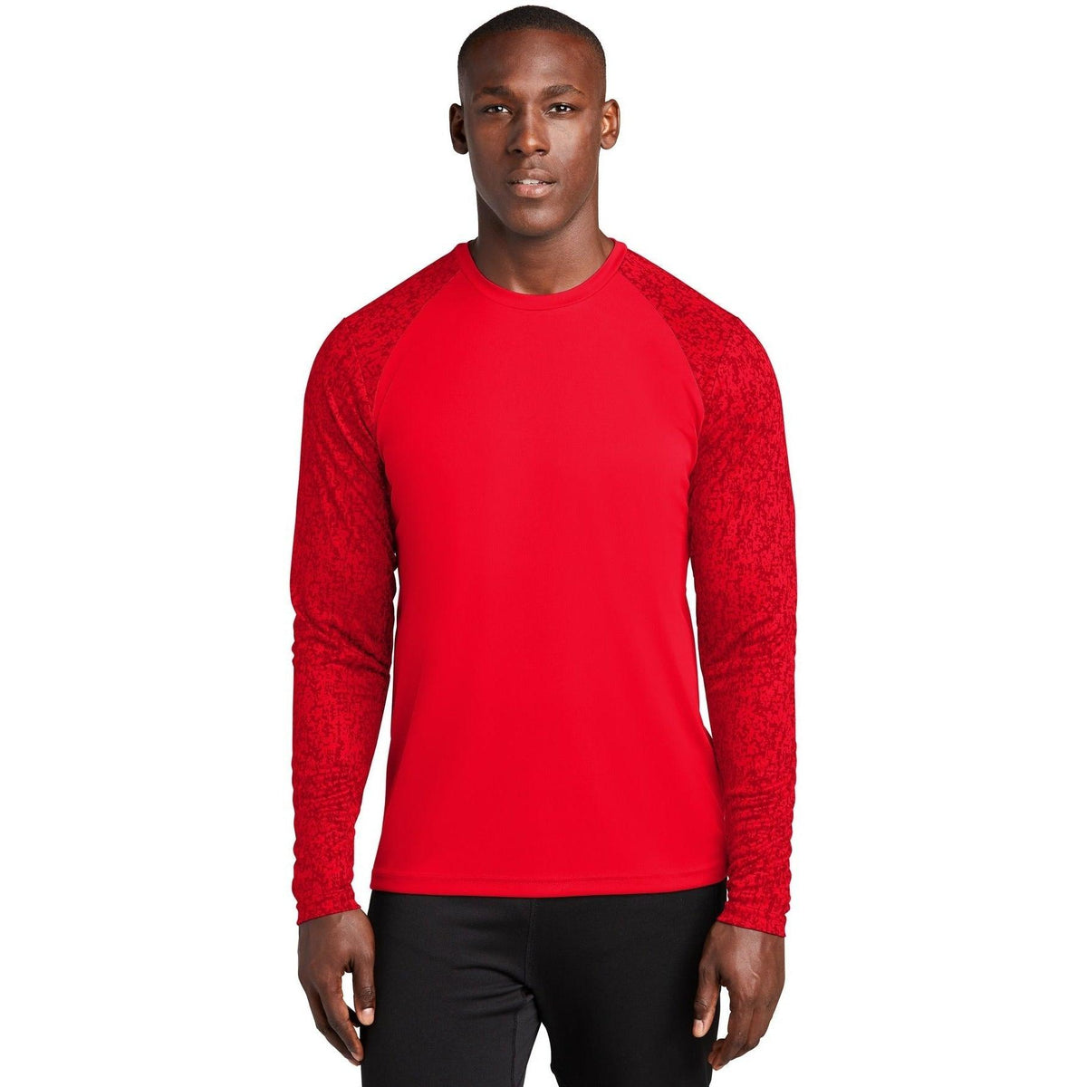 no-logo  Sport-Tek Long Sleeve Digi Camo Tee-Regular-Sport-Tek-True Red-S-Thread Logic