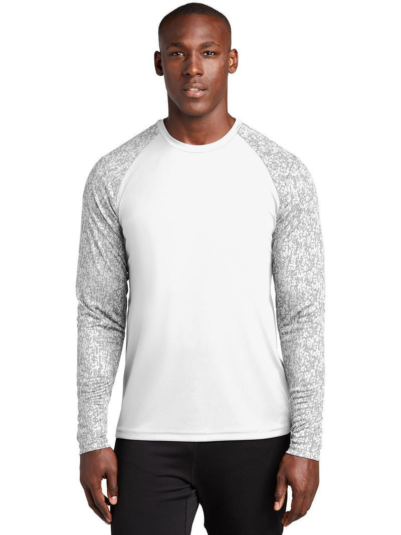  Sport-Tek Long Sleeve Digi Camo Tee-Regular-Sport-Tek-White-S-Thread Logic