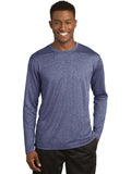  Sport-Tek Long Sleeve Heather Contender Tee-Regular-Sport-Tek-True Navy Heather-S-Thread Logic